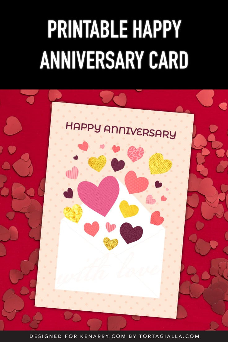 Printable Happy Anniversary Card Freebie - Ideas For The Home with regard to Printable Cards Free Anniversary