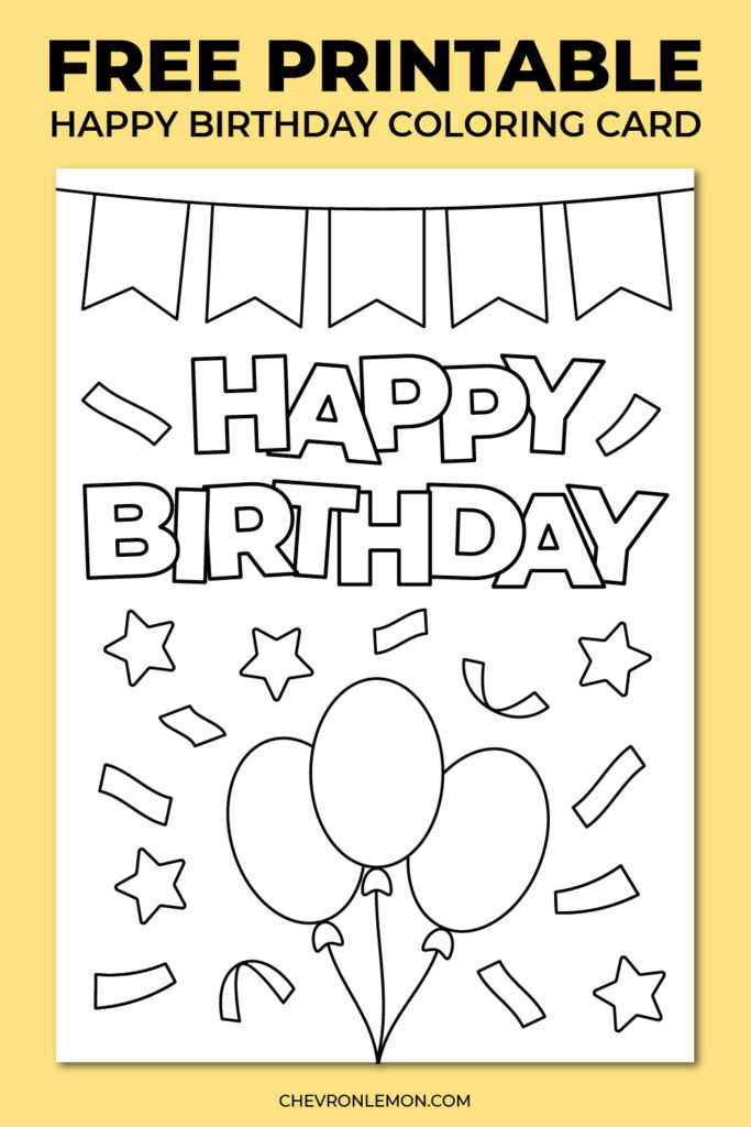 Printable Happy Birthday Coloring Card Chevron Lemon With Free Printable Happy Birthday Cards Printable Happy Birthday Coloring Card Chevron Lemon With Free Printable Happy Birthday Cards