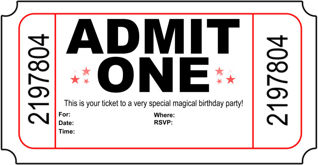 Printable Invitations – Happybirthdaymagic Pertaining To Free Printable Ticket Invitations Printable Invitations – Happybirthdaymagic Pertaining To Free Printable Ticket Invitations