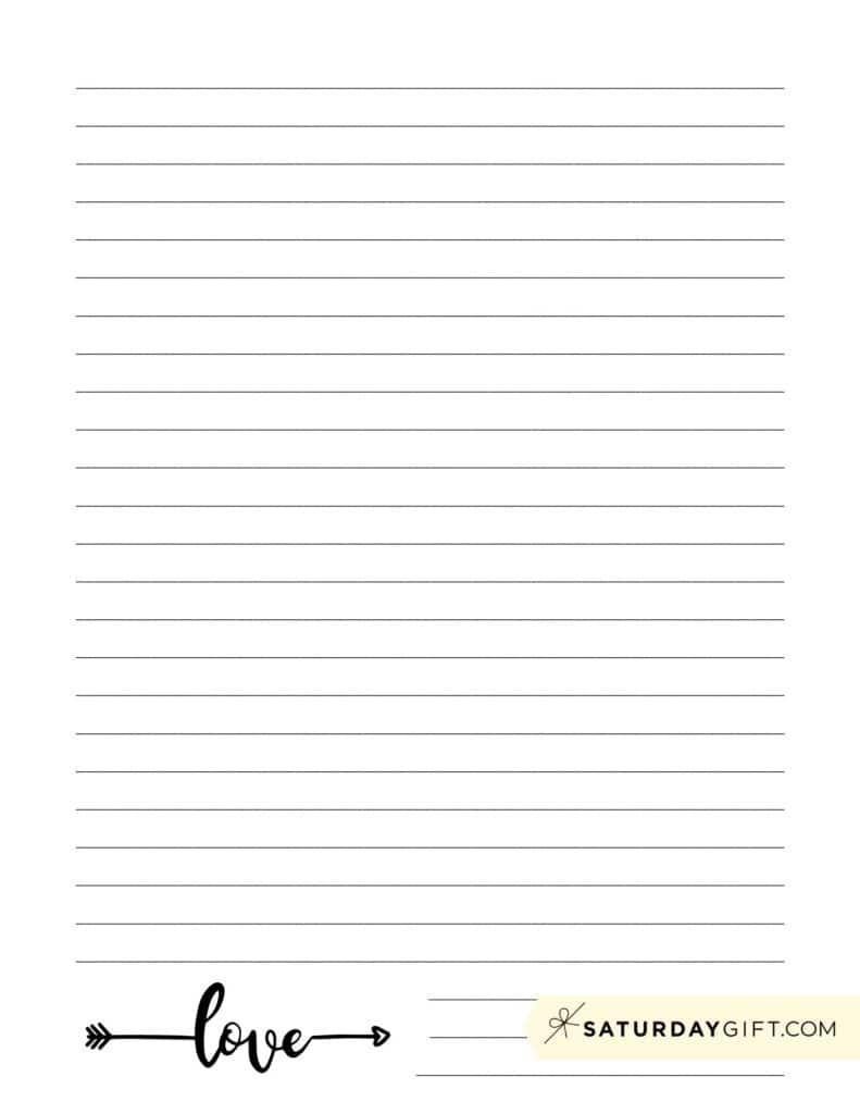 Printable Letter Paper - 37 Cute &amp;amp; Decorative Writing Papers for Free Printable Love Letter Paper