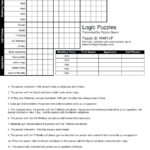 Printable Logic Puzzle Grid Blank   Printable Crossword Puzzles With Free Printable Logic Puzzles