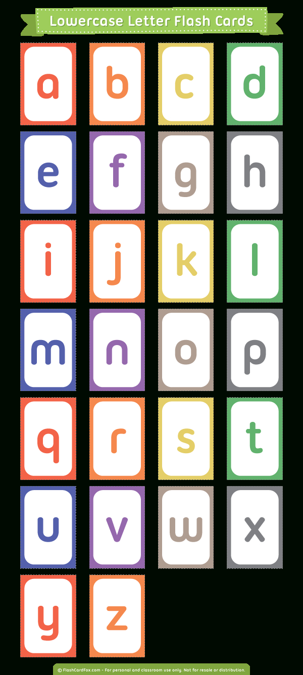 Printable Lowercase Letter Flash Cards with Free Printable Lower Case Letters Flashcards