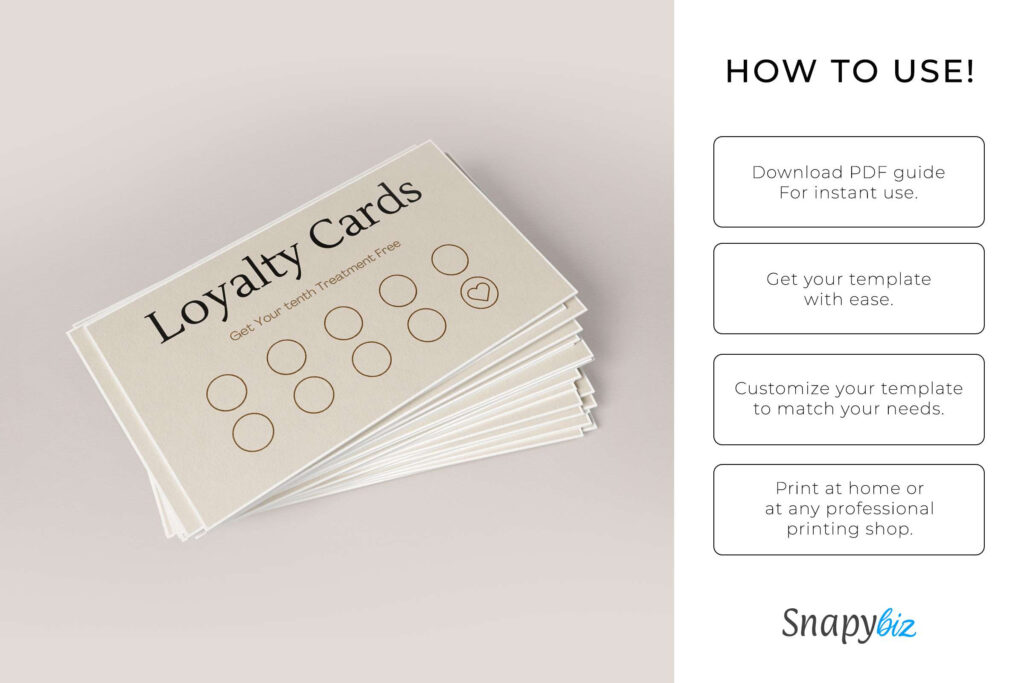 Printable Loyalty Cards Editable Template | Snapybiz With Regard To Free Printable Loyalty Card Template