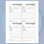 Printable Message Form, Missed Call Pdf, Phone Message Memo Throughout Free Printable Phone Message Template