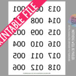 Printable: Mirror Image (Reverse) Backwards Numbers 1 180 / Numbered Item  Inventory Tag / Tags For Live Sales To 180   Etsy Pertaining To Free Printable Mirrored Numbers