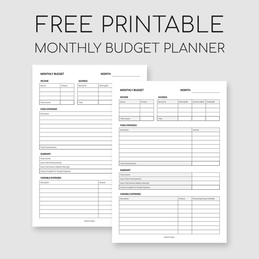 Printable Monthly Budget Planner Pertaining To Free Printable Monthly Expenses Worksheet Printable Monthly Budget Planner Pertaining To Free Printable Monthly Expenses Worksheet