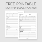 Printable Monthly Budget Planner Pertaining To Free Printable Monthly Expenses Worksheet