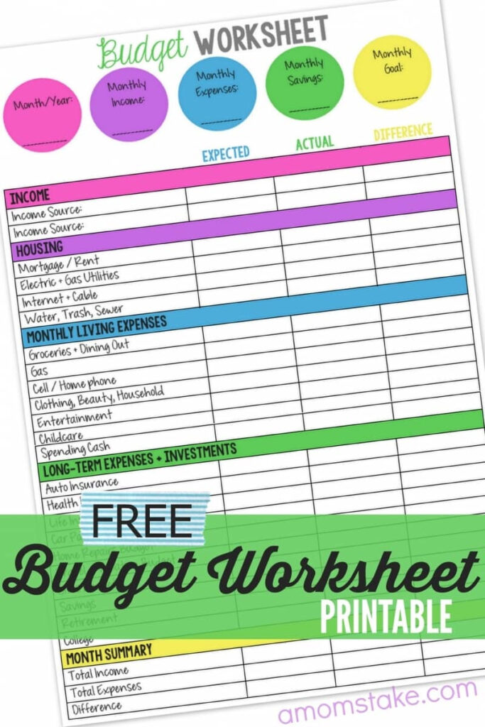 Printable Monthly Family Budget Worksheet – A Mom&<h2>039;S Take With Free Printable Monthly Household Budget Sheet Printable Monthly Family Budget Worksheet – A Mom&<h2>039;S Take With Free Printable Monthly Household Budget Sheet