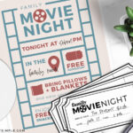 Printable Movie Tickets + Family Movie Night   Somewhat Simple Intended For Free Printable Movie Themed Invitations