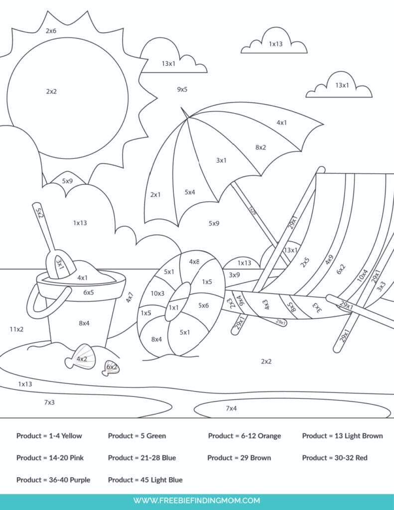 Printable Multiplication Colornumber Worksheets (Pdf Downloads) in Free Printable Multiplication Color By Number