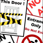 Printable Not An Exit Sign (12 Free Designs) | The Pink Craft Box Inside Free Printable No Exit Signs