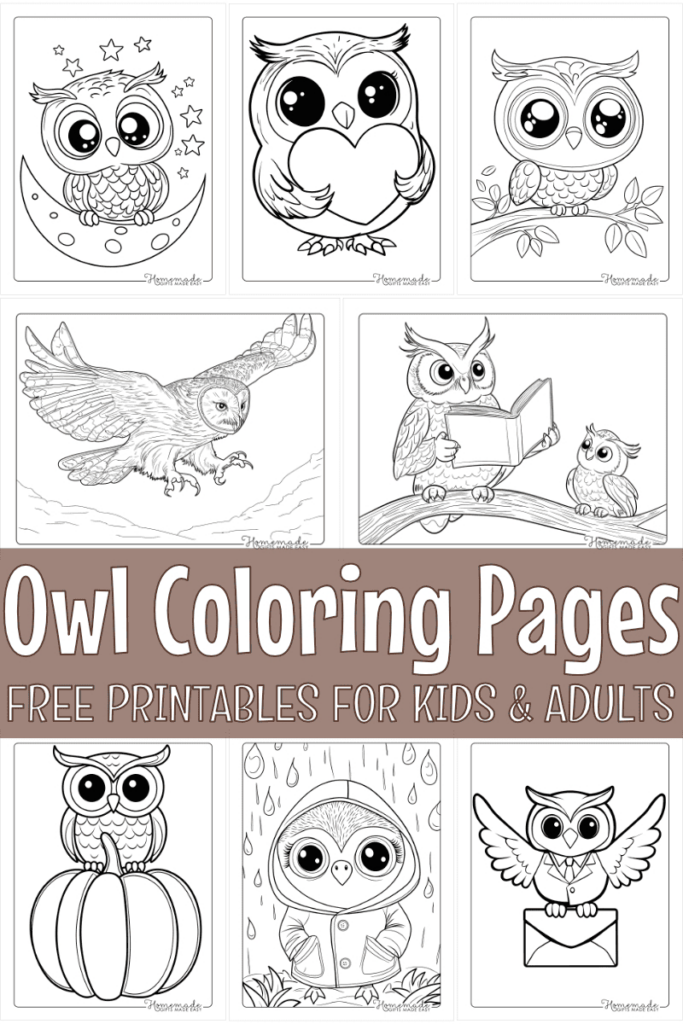 Printable Owl Coloring Pages (Free Pdf) Throughout Free Printable Owl Coloring Sheets
