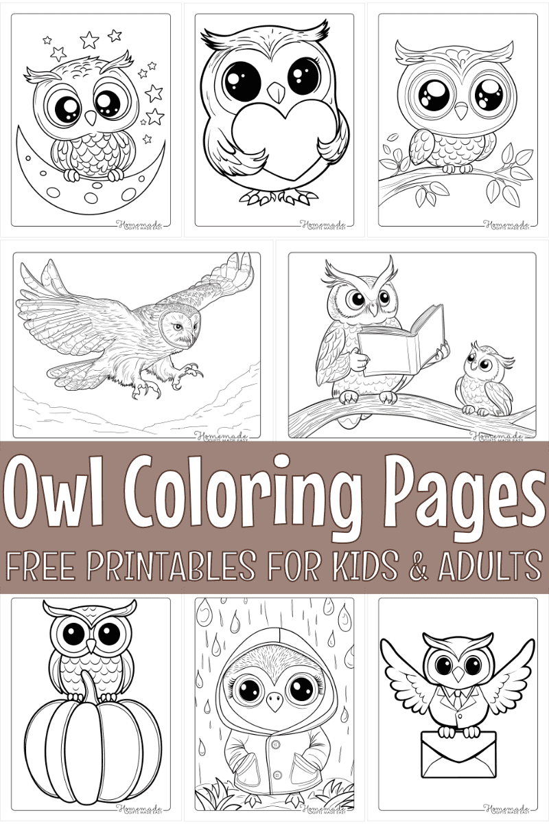 Printable Owl Coloring Pages (Free Pdf) throughout Free Printable Owl Coloring Sheets