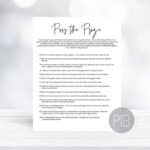 Printable Pass The Prize Baby Shower Game Minimalist Theme With Pass The Prize Baby Shower Game Free Printable