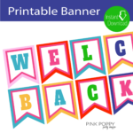Printable Pencil Welcome Banner, Rainbow Colored Back To School Throughout Welcome Back Banner Printable Free