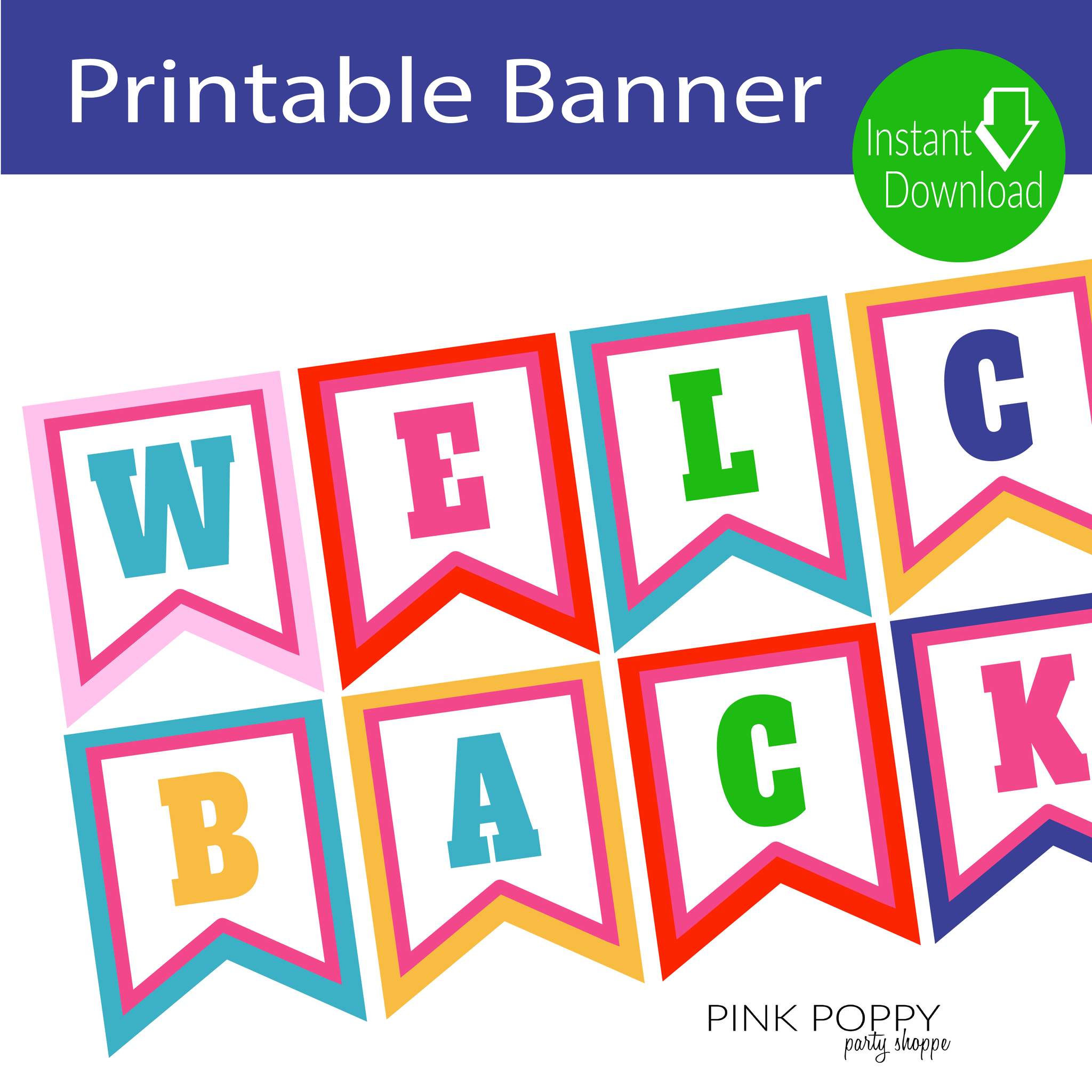 Printable Pencil Welcome Banner, Rainbow Colored Back To School throughout Welcome Back Banner Printable Free