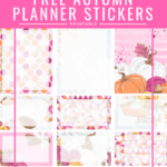 Printable Pink Autumn Planner Stickers   Three Little Ferns Inside Printable Erin Condren Stickers Free