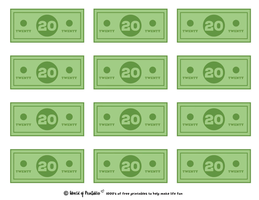 Printable Play Money Play & Learn! World Of Printables With Free Printable Play Money Printable Play Money Play & Learn! World Of Printables With Free Printable Play Money