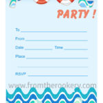 Printable Pool Party Invites Inside Free Printable Pool Party Invitations