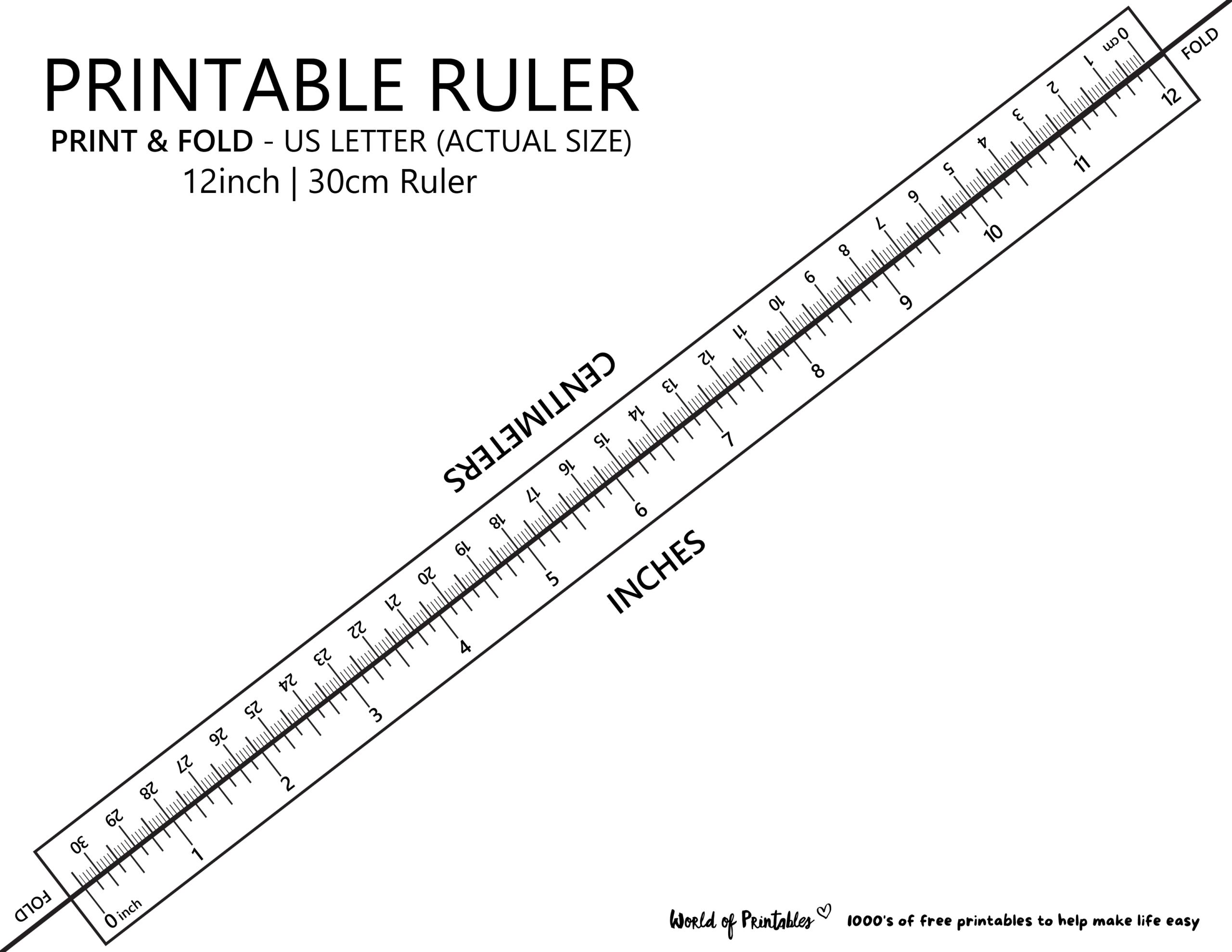Printable Ruler - Free Accurate Ruler Inches, Cm, Mm - World Of intended for Free Printable Ruler