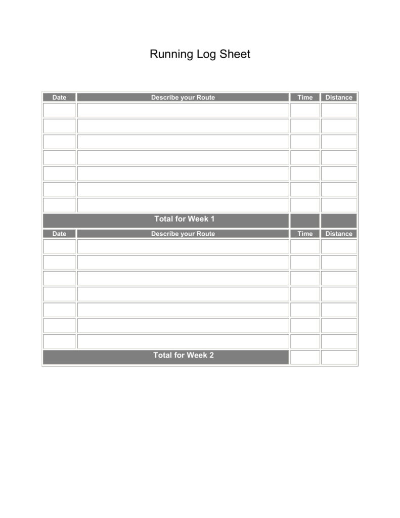 Printable Running Log Sheets For Free Printable Running Log Printable Running Log Sheets For Free Printable Running Log