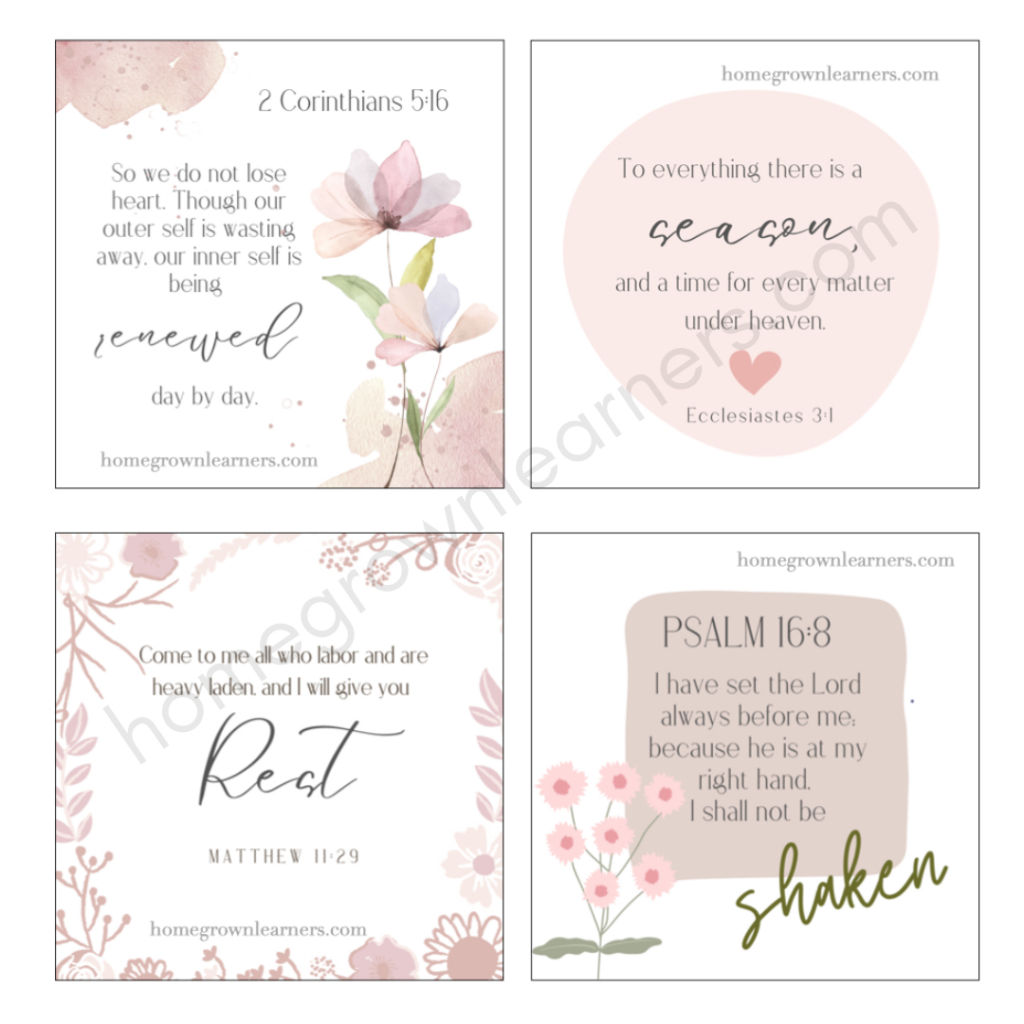Printable Scripture Cards — Homegrown Learners With Free Printable Bible Verse Cards Printable Scripture Cards — Homegrown Learners With Free Printable Bible Verse Cards