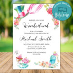 Printable Shopping Mad Hatter Tea Party With Mad Hatter Tea Party Invitations Free Printable