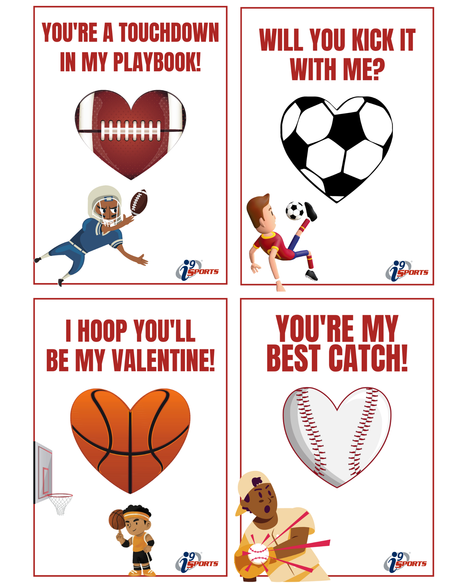 Printable Sports Themed Valentine&</p>
<p style=