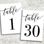 Printable Table Numbers 1   30 | Instant Download | Printable With Free Printable Table Numbers 1 30