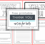 Printable Thank You Cards For Kids   The Kitchen Table Classroom Within Free Printable Thank You Cards