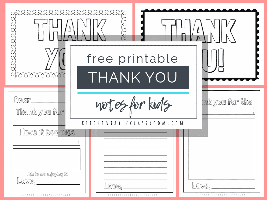 Printable Thank You Cards For Kids The Kitchen Table Classroom Within Free Printable Thank You Cards Printable Thank You Cards For Kids The Kitchen Table Classroom Within Free Printable Thank You Cards