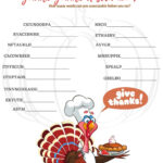 Printable Thanksgiving Activities   Printable Party Favors With Regard To Free Printable Thanksgiving Activities