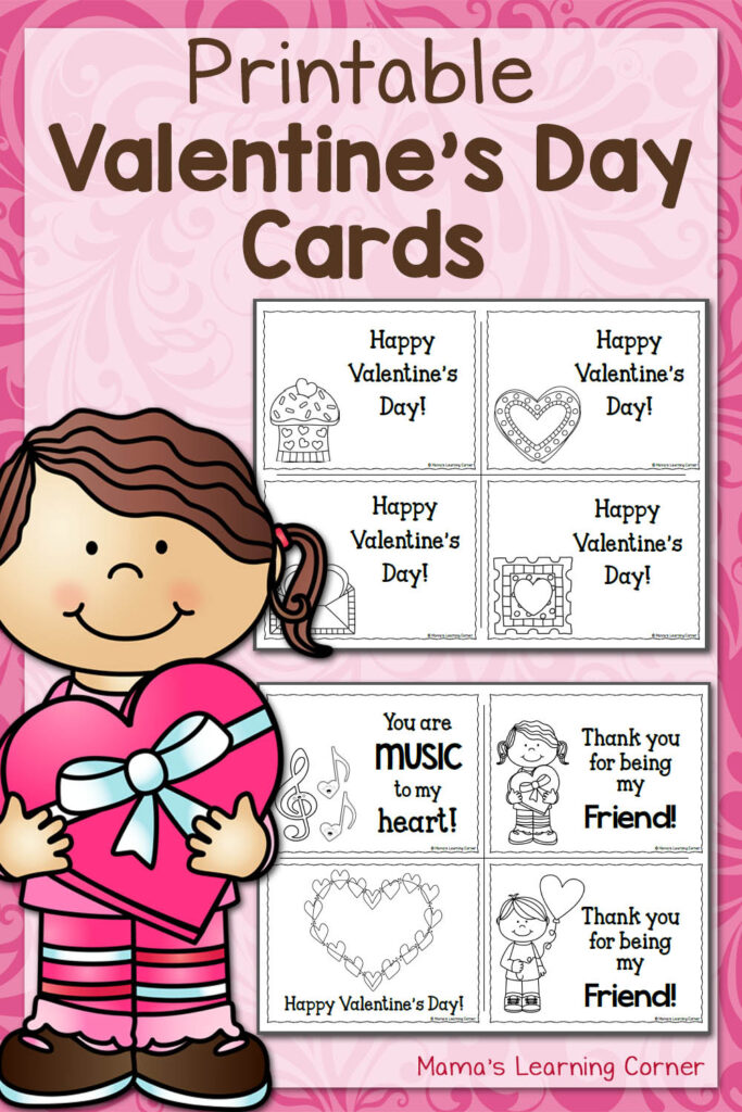 Printable Valentine&<h2>039;S Day Cards   Mamas Learning Corner Inside Free Printable Valentine Cards For Preschoolers