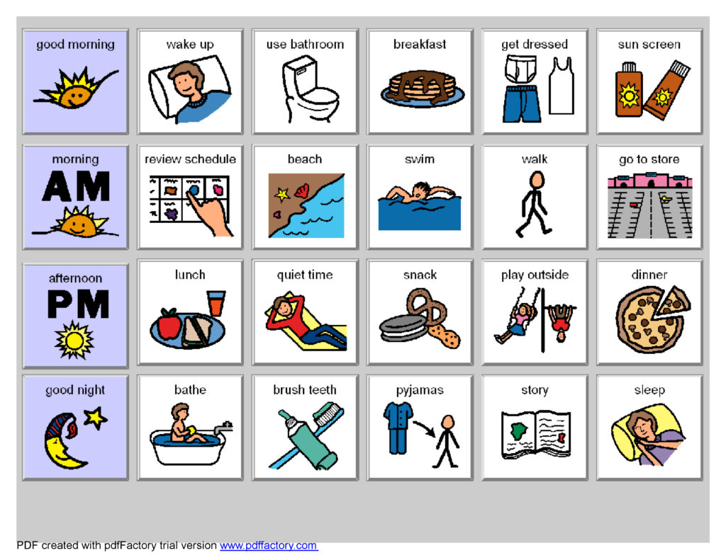 Printable Visual Schedule Icons Printable Party Favors Intended For Free Printable Picture Schedule Cards Printable Visual Schedule Icons Printable Party Favors Intended For Free Printable Picture Schedule Cards