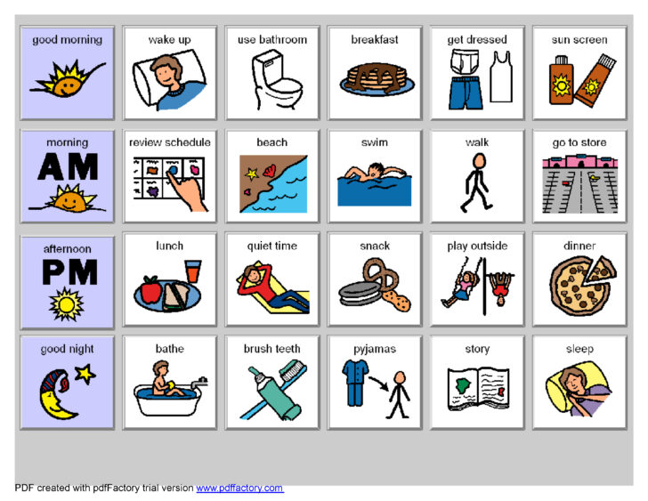 Free Printable Picture Schedule Cards