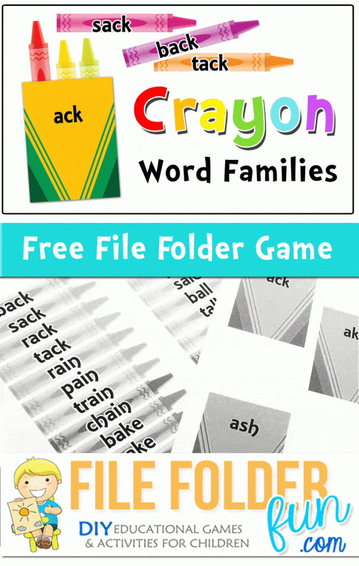 Free Printable Word Family Games