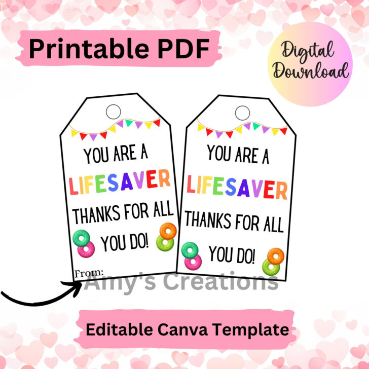 Free Printable Lifesaver Tags