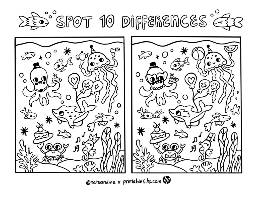 Printables Free Coloring Pages & Learning Worksheets | Hp With Free Printable Spot The Difference For Kids Printables Free Coloring Pages & Learning Worksheets | Hp With Free Printable Spot The Difference For Kids