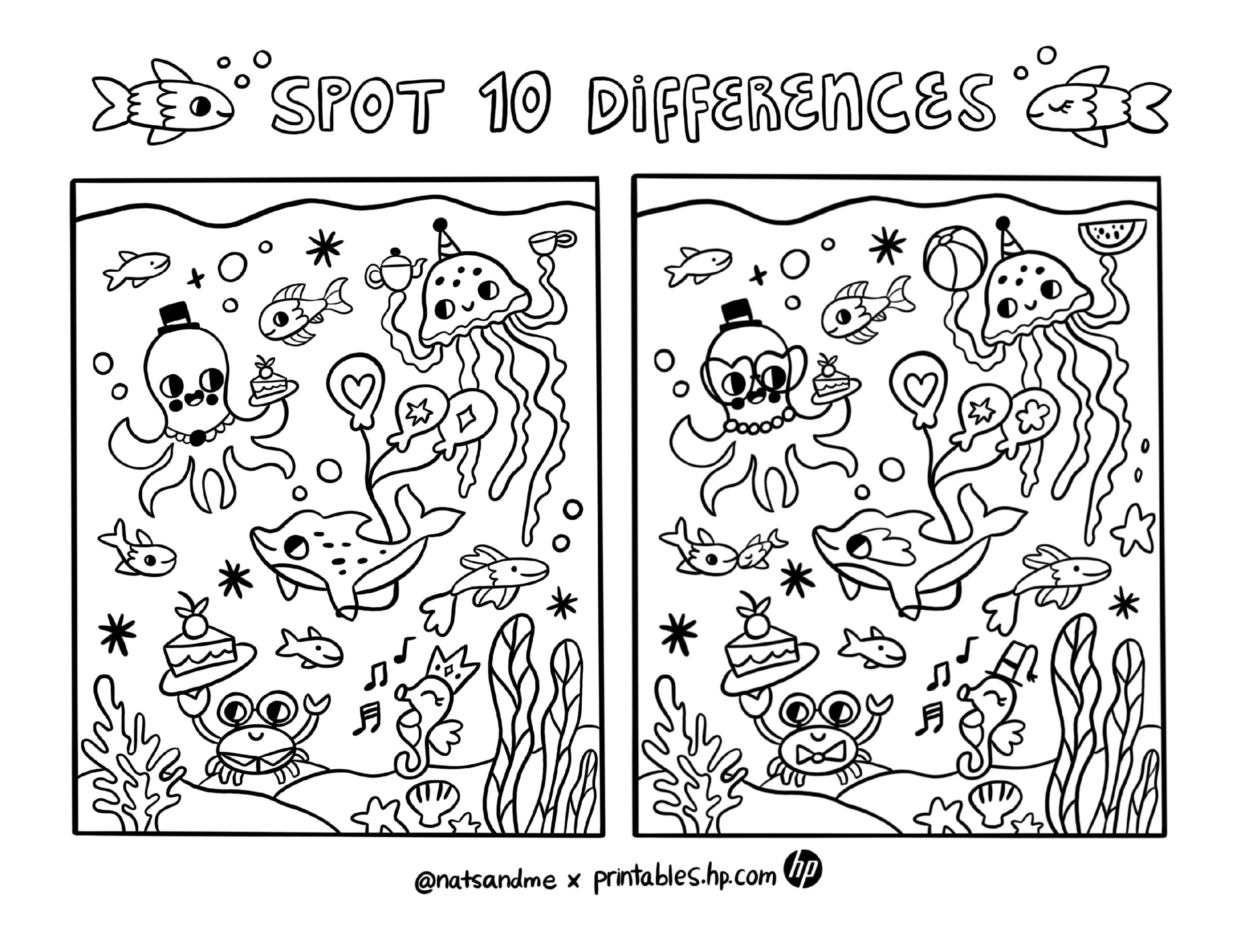 Printables - Free Coloring Pages &amp;amp; Learning Worksheets | Hp with Free Printable Spot The Difference For Kids