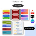 Professional File Folder Labels Template | Printable & Editable Pertaining To Free Printable File Folder Labels