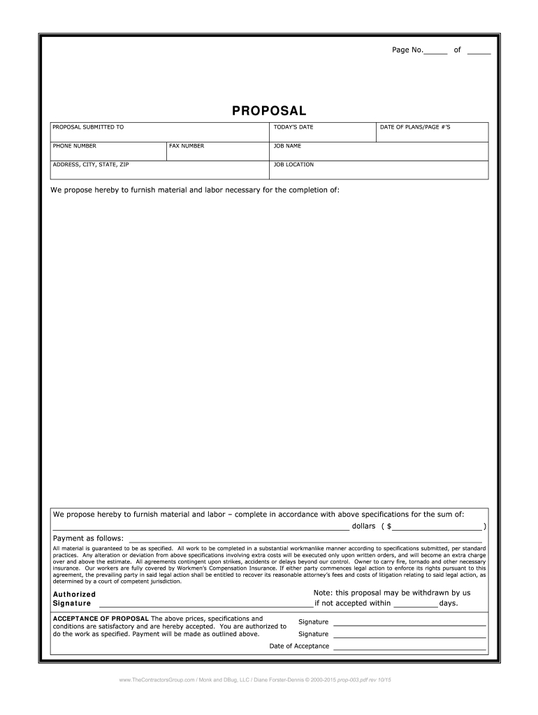 Proposal Template Pdf Download Fill Online, Printable, Fillable Inside Free Printable Contractor Proposal Forms Proposal Template Pdf Download Fill Online, Printable, Fillable Inside Free Printable Contractor Proposal Forms