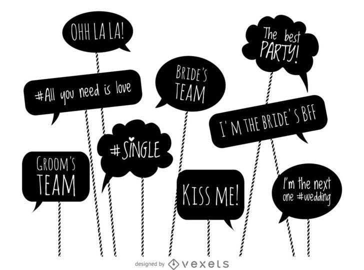 Free Printable Wedding Photo Booth Props