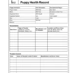 Puppy Health Record ≡ Fill Out Printable Pdf Forms Online Throughout Free Printable Dog Shot Records