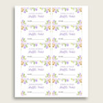 Purple Floral Bridal Shower Raffle Tickets, Purple Yellow Bridal With Regard To Free Printable Bridal Shower Raffle Tickets