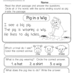 Reading Worksheet For Kids   Free Printable, Digital, & Pdf In Free Printable Reading Worksheets