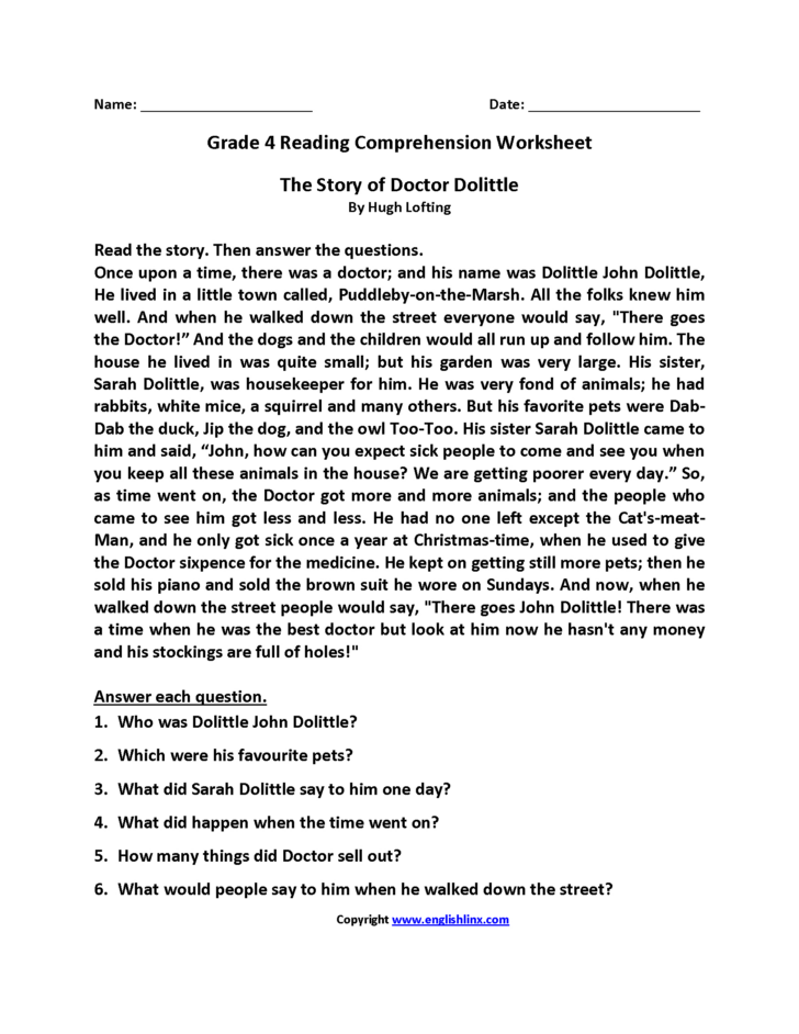 Free Printable Short Stories For 4th Graders