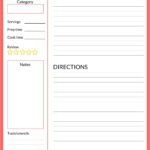 Recipe Pages 8.5X11   10 Free Pdf Printables | Printablee With Regard To Free Printable Recipe Book Pages