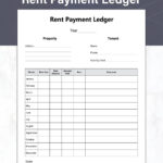Rent Payment Ledger, Tenant Payment Log, Fillable And Printable Intended For Free Printable Rent Ledger
