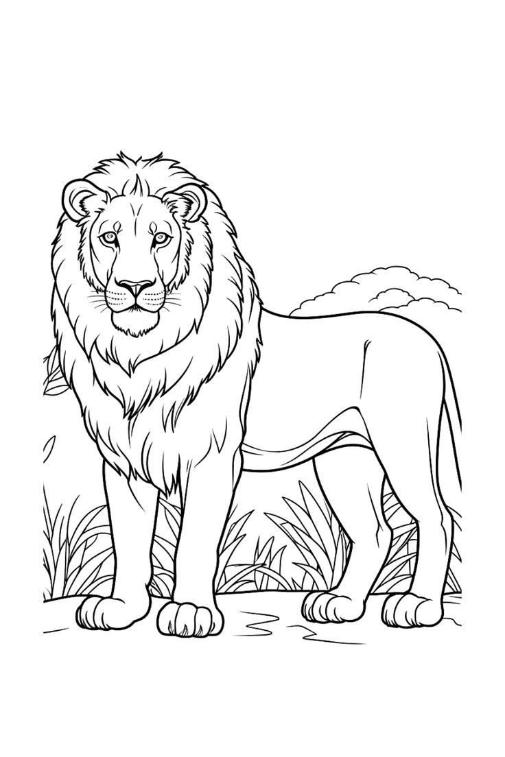 Roar Into Summer Fun: Free Printable Lion Coloring Page! regarding Free Printable Picture of a Lion