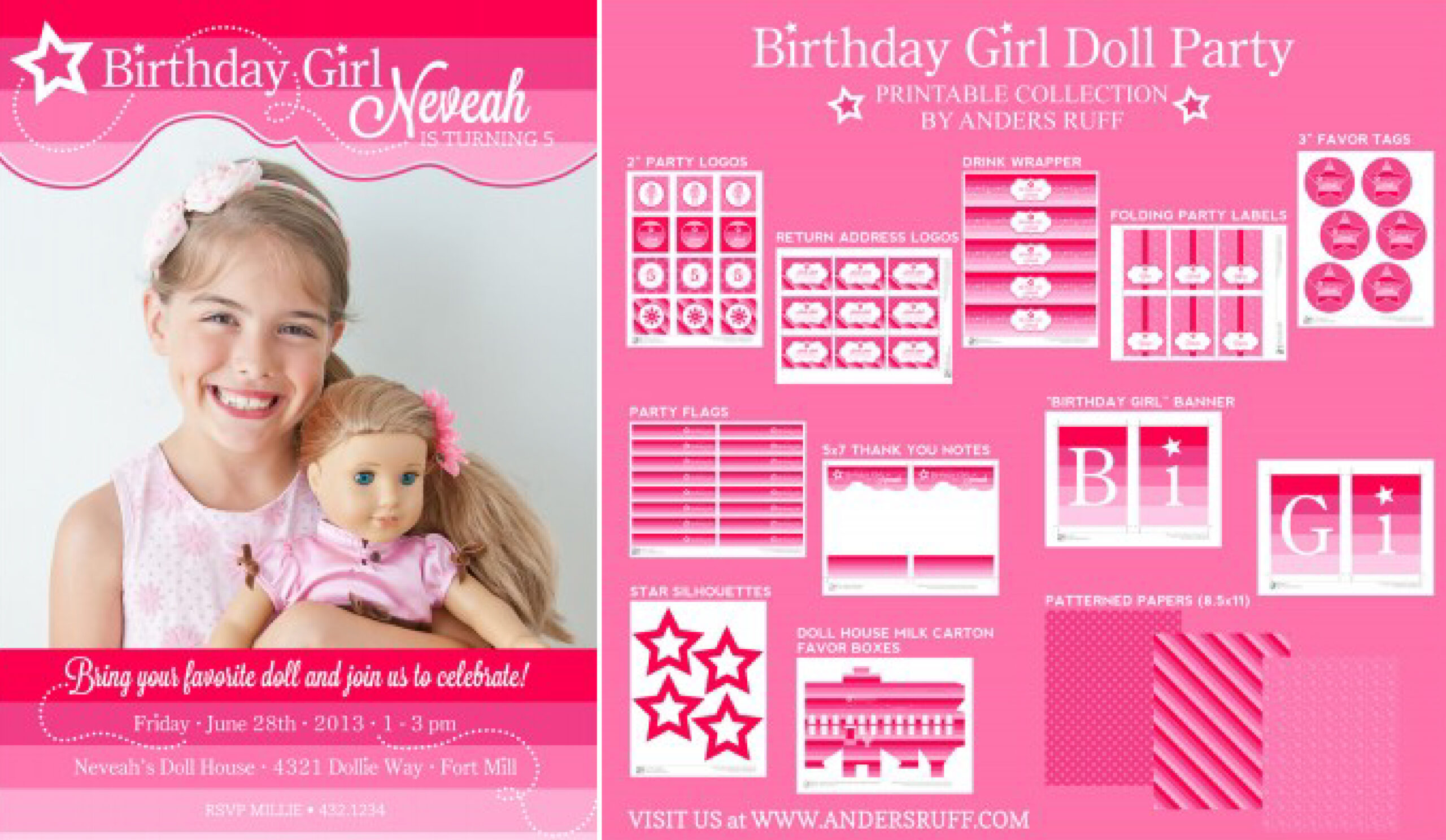 Ruff Draft: Diy Tissue Paper Flower From Our Birthday Girl Doll inside American Girl Party Invitations Free Printable